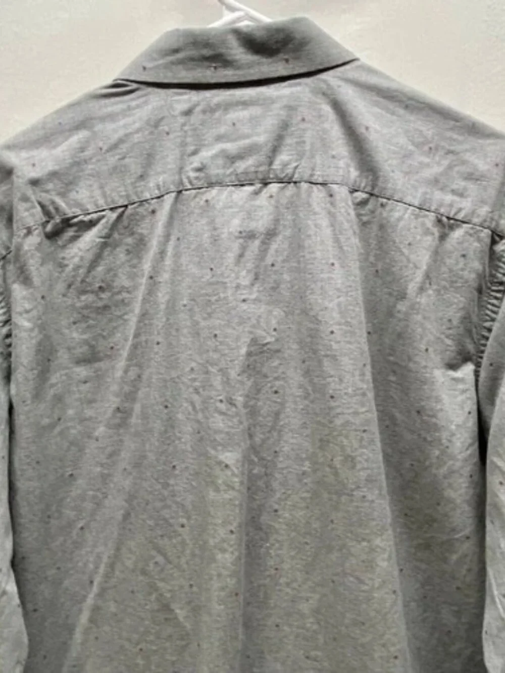 Banana Republic Dress Shirt Men's XL Grey Confetti Soft Wash Standard‎ Fit EUC